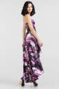 Коктейльное платье с расклешённой юбкой сиреневого с черным цвета 883.8-3 d1 No1|интернет-магазин vvlen.com