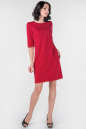Коктейльное платье трапеция красного цвета 2525.47|интернет-магазин vvlen.com