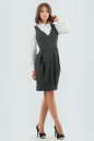 Офисное платье футляр темно-серого цвета 935.23-4 No0|интернет-магазин vvlen.com