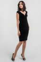 Коктейльное платье футляр черного цвета 1695.26 No1|интернет-магазин vvlen.com