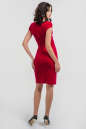 Коктейльное платье футляр красного цвета 1695.26 No2|интернет-магазин vvlen.com