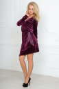 Коктейльное платье футляр фиолетового цвета 2490.26 No2|интернет-магазин vvlen.com