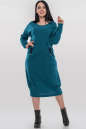 Платье оверсайз бирюзового цвета 2868.92 No0|интернет-магазин vvlen.com