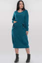 Платье оверсайз бирюзового цвета 2868.92 No1|интернет-магазин vvlen.com
