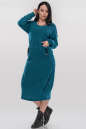 Платье оверсайз бирюзового цвета 2868.92 No2|интернет-магазин vvlen.com