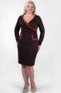 Офисное платье футляр коричневого цвета 2207.56 No1|интернет-магазин vvlen.com