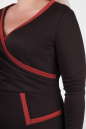 Офисное платье футляр коричневого цвета 2207.56 No4|интернет-магазин vvlen.com