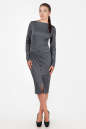 Офисное платье футляр серого цвета 2347.67 No1|интернет-магазин vvlen.com