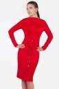 Офисное платье футляр красного цвета 2347.67|интернет-магазин vvlen.com