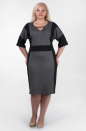 Платье футляр серого с черным цвета 2376.41  No1|интернет-магазин vvlen.com