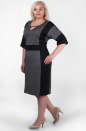 Платье футляр серого с черным цвета 2376.41  No2|интернет-магазин vvlen.com