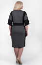 Платье футляр серого с черным цвета 2376.41  No3|интернет-магазин vvlen.com