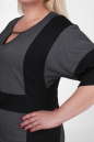 Платье футляр серого с черным цвета 2376.41  No4|интернет-магазин vvlen.com