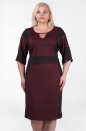 Платье футляр бордового цвета 2376.41  No0|интернет-магазин vvlen.com