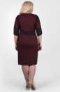 Платье футляр бордового цвета 2376.41  No3|интернет-магазин vvlen.com