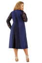 Платье с расклешённой юбкой синего цвета 2288.77  No2|интернет-магазин vvlen.com