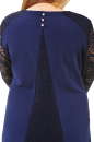 Платье с расклешённой юбкой синего цвета 2288.77  No3|интернет-магазин vvlen.com