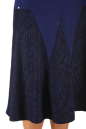 Платье с расклешённой юбкой синего цвета 2288.77  No4|интернет-магазин vvlen.com