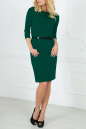 Офисное платье футляр темно-зеленого цвета 1406-1.47 No1|интернет-магазин vvlen.com