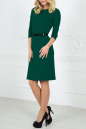 Офисное платье футляр темно-зеленого цвета 1406-1.47 No2|интернет-магазин vvlen.com