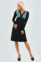 Офисное платье трапеция черного цвета 1215.1 No0|интернет-магазин vvlen.com