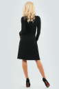 Офисное платье трапеция черного цвета 1215.1 No1|интернет-магазин vvlen.com