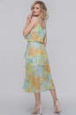 Летнее платье с юбкой на запах мятный принт цвета 2924.7 No2|интернет-магазин vvlen.com