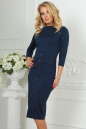 Офисное платье футляр темно-синего цвета 2347.47 No0|интернет-магазин vvlen.com