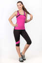 Майка для фитнеса черного с розовым цвета 2354.67 No3|интернет-магазин vvlen.com