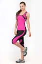 Майка для фитнеса черного с розовым цвета 2354.67 No4|интернет-магазин vvlen.com