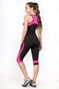 Майка для фитнеса черного с розовым цвета 2354.67 No5|интернет-магазин vvlen.com