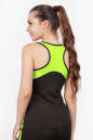 Майка для фитнеса черного с зеленым цвета 2354.67 No2|интернет-магазин vvlen.com