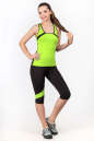 Майка для фитнеса черного с зеленым цвета 2354.67 No3|интернет-магазин vvlen.com