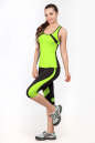 Майка для фитнеса черного с зеленым цвета 2354.67 No4|интернет-магазин vvlen.com