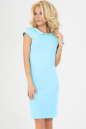 Летнее платье футляр голубого цвета 2022.2|интернет-магазин vvlen.com