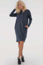 Повседневное платье  мешок синего цвета 2794-4.96 No1|интернет-магазин vvlen.com