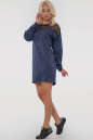 Повседневное платье туника синего цвета 2849.96|интернет-магазин vvlen.com