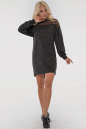 Повседневное платье туника темно-серого цвета 2849.96 No0|интернет-магазин vvlen.com