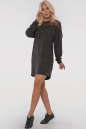 Повседневное платье туника темно-серого цвета 2849.96 No1|интернет-магазин vvlen.com