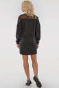 Повседневное платье туника темно-серого цвета 2849.96 No3|интернет-магазин vvlen.com