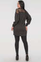 Повседневное платье туника темно-серого цвета 2849.96 No7|интернет-магазин vvlen.com