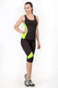 Майка для фитнеса черного с зеленым цвета 2358.67 No3|интернет-магазин vvlen.com