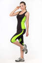 Майка для фитнеса черного с зеленым цвета 2358.67 No4|интернет-магазин vvlen.com