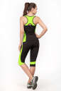 Майка для фитнеса черного с зеленым цвета 2358.67 No5|интернет-магазин vvlen.com