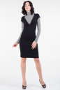 Повседневное платье гольф черного с белым цвета 496.1 No0|интернет-магазин vvlen.com