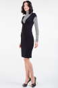 Повседневное платье гольф черного с белым цвета 496.1 No1|интернет-магазин vvlen.com