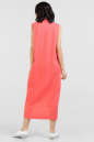 Повседневное платье балахон кораллового цвета 2539-2.81 No2|интернет-магазин vvlen.com