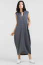 Летнее платье  мешок серого цвета 2539-1.101|интернет-магазин vvlen.com