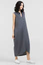 Летнее платье  мешок серого цвета 2539-1.101 No1|интернет-магазин vvlen.com