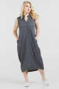 Летнее платье  мешок серого цвета 2539-1.101 No3|интернет-магазин vvlen.com